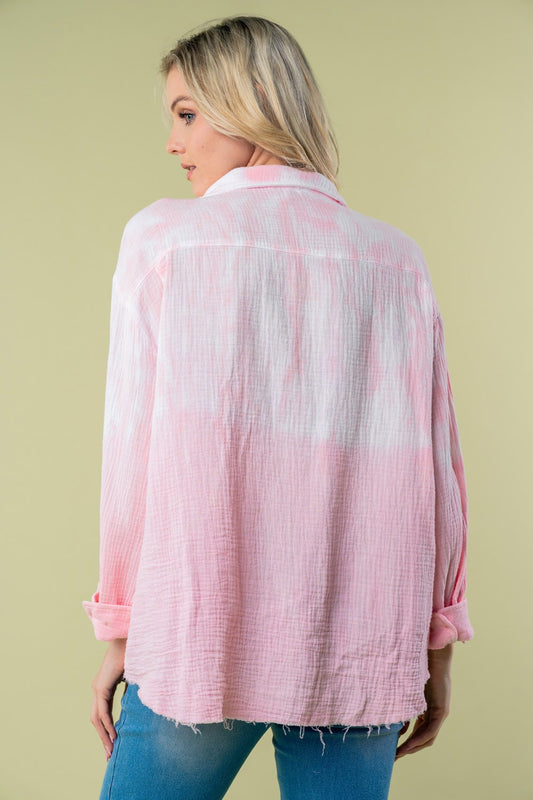 White Birch Full Size Long Sleeve Tie Dye Shirt Apparel/Tops Ship from USA TikTok Tops Trendsi USPS Walmart Walmart Apparel White Birch Trendsi https://www.cyberehub.com