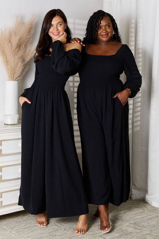 Double Take Square Neck Jumpsuit with Pockets Black Apparel/Tops Double Take Ship from USA TikTok Tops Trendsi USPS Walmart Walmart Apparel Trendsi https://www.cyberehub.com