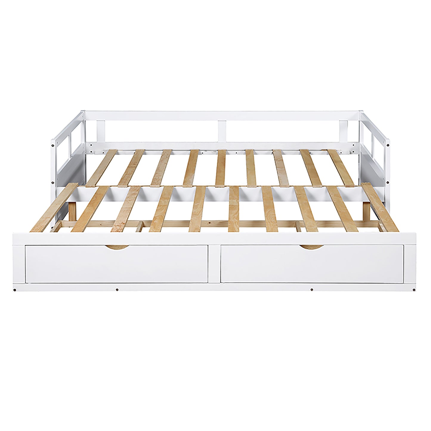 Wooden Daybed with Trundle Bed and Two Storage Drawers , Extendable Bed Daybed,Sofa Bed for Bedroom Living Room,White Furniture Giga GNJ Home Home & Garden Home Goods Walmart Giga https://www.cyberehub.com