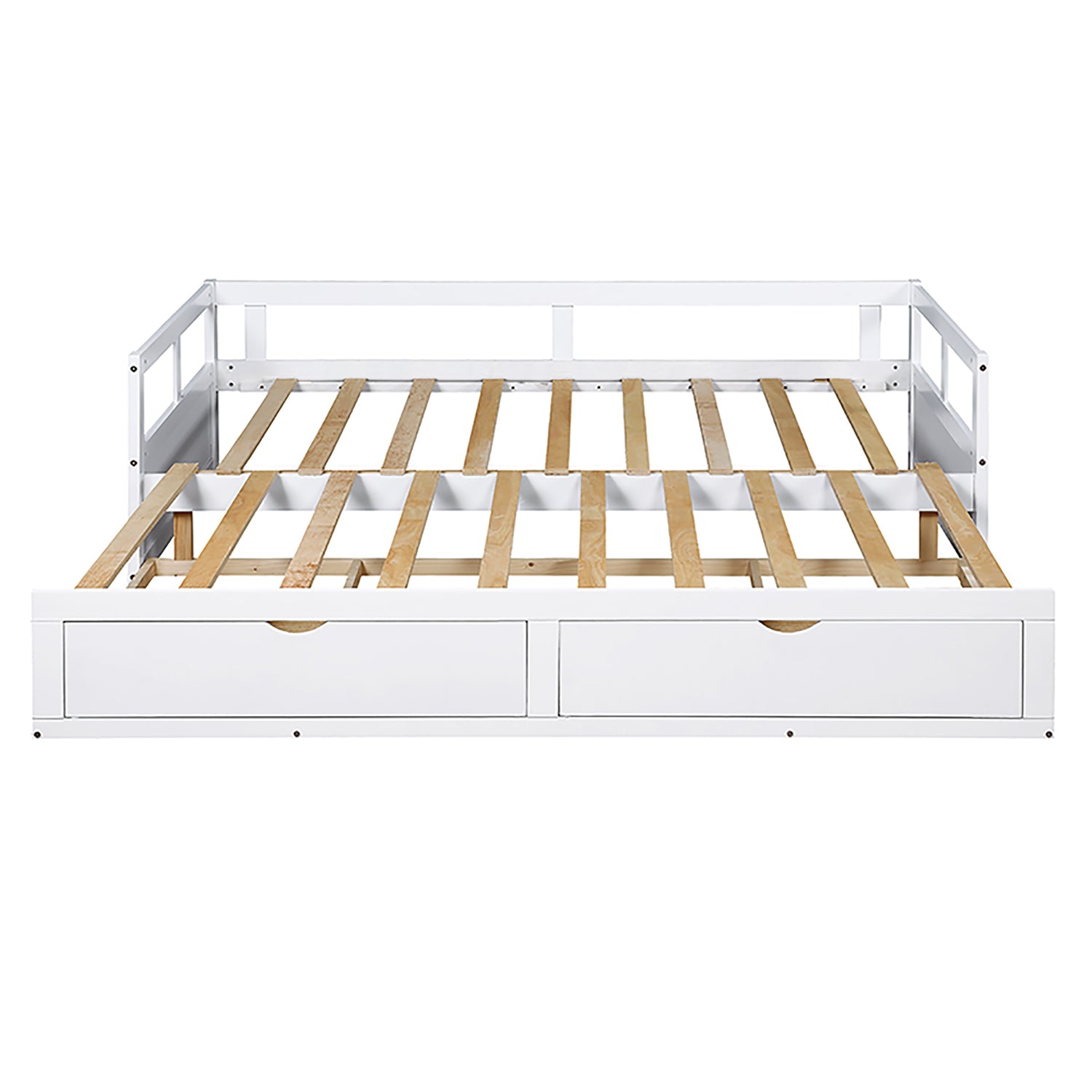 Wooden Daybed with Trundle Bed and Two Storage Drawers , Extendable Bed Daybed,Sofa Bed for Bedroom Living Room,White Furniture Giga GNJ Home Home & Garden Home Goods Walmart Giga https://www.cyberehub.com