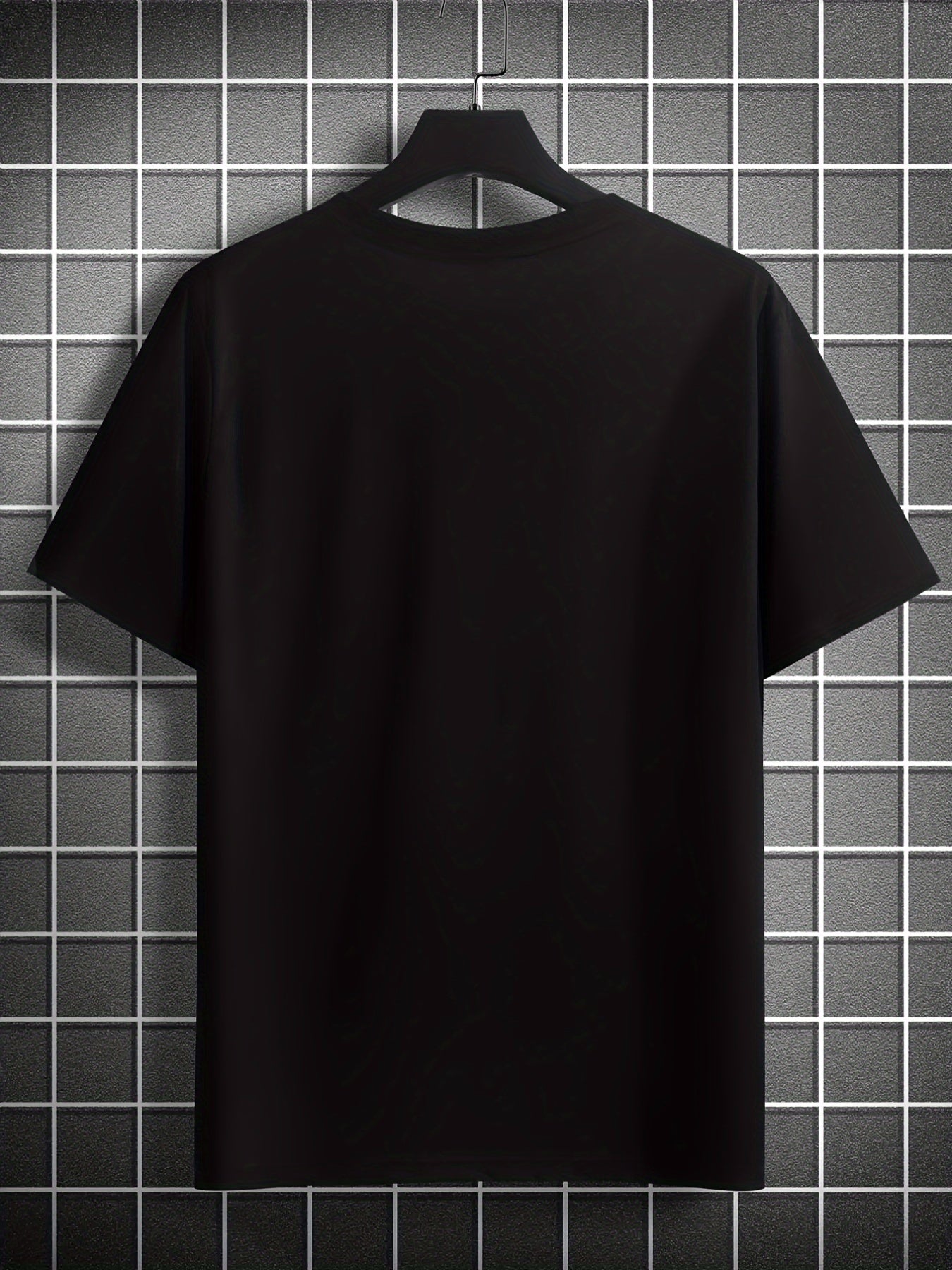 Rose Pattern T-shirt, Summer Men's Casual Street Style Elastic Round Neck T-shirt Apparel/Shirt/Graphic Shirt SNULLO https://www.cyberehub.com
