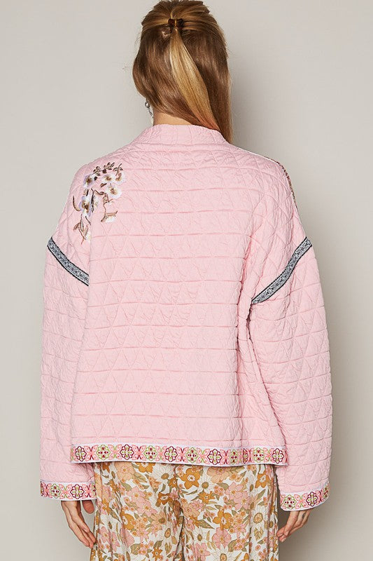 POL Embroidered Open Front Long Sleeve Jacket Tops/Jackets/Sweaters Clothing Tops POL Ship from USA TikTok Trendsi USPS Walmart Trendsi https://www.cyberehub.com