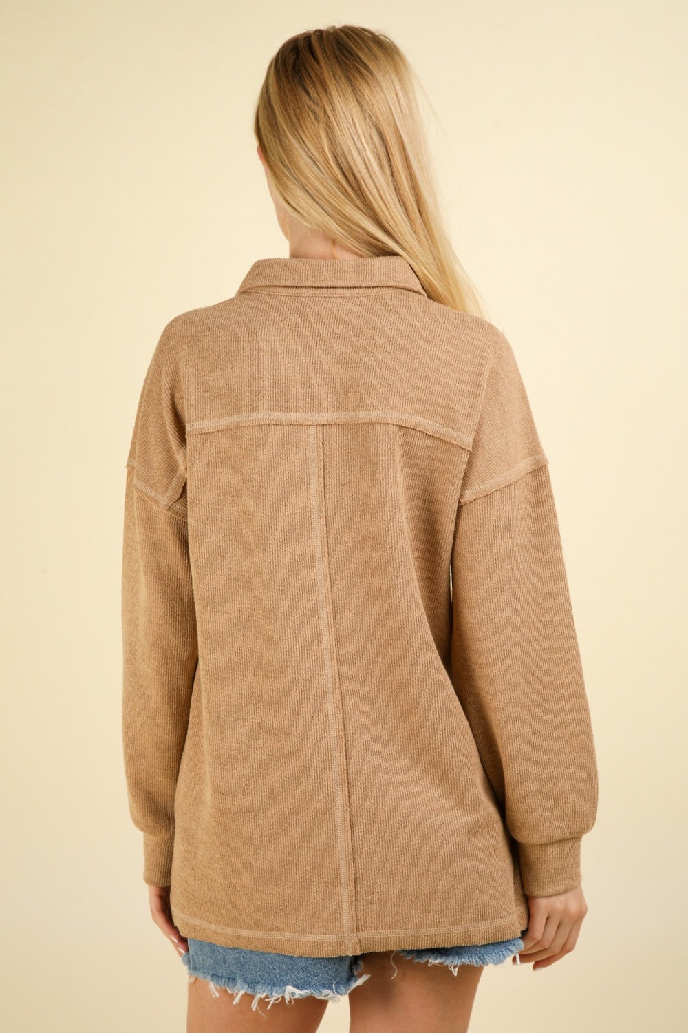 VERY J Collared Half Button Knit Top with Pockets Shirt Apparel Clothing Tops price-change-job-active Ship from USA Shirts USA VERY J Women Trendsi https://www.cyberehub.com