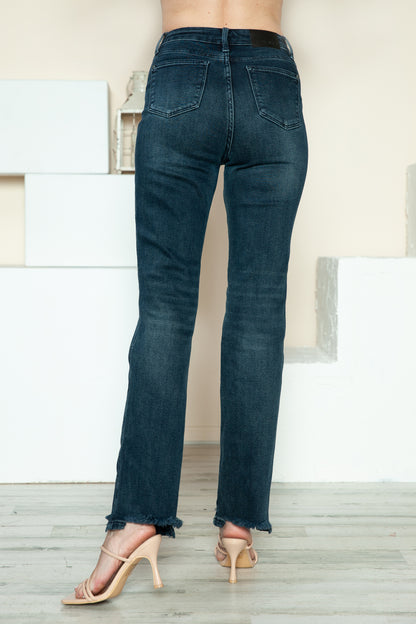 Judy Blue Full Size Button Fly Hem Destroy Straight Jeans Bottoms Bottoms Clothing Judy Blue Ship from USA Women Trendsi https://www.cyberehub.com