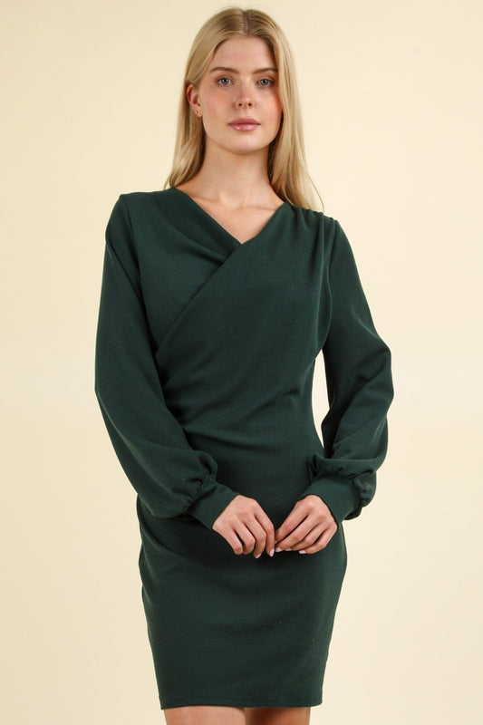 VERY J Ruched Detail Bodycon Mini Dress Forest Apparel/Dress Dress Ship from USA TikTok Trendsi USPS VERY J Walmart Walmart Apparel Trendsi https://www.cyberehub.com