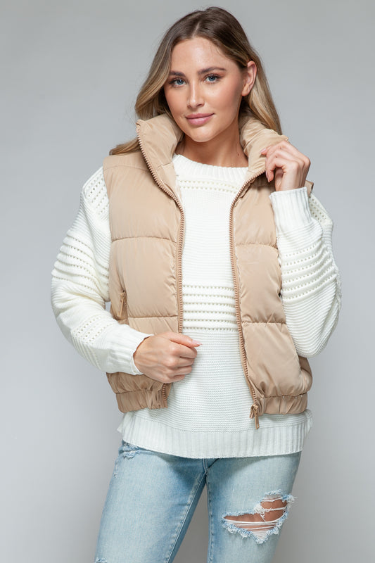 Snobbish Fine Fur Lining Quilted Vest Iced Coffee Shirt Apparel Clothing Tops Ship from USA Shirts Snobbish USA Women Trendsi https://www.cyberehub.com