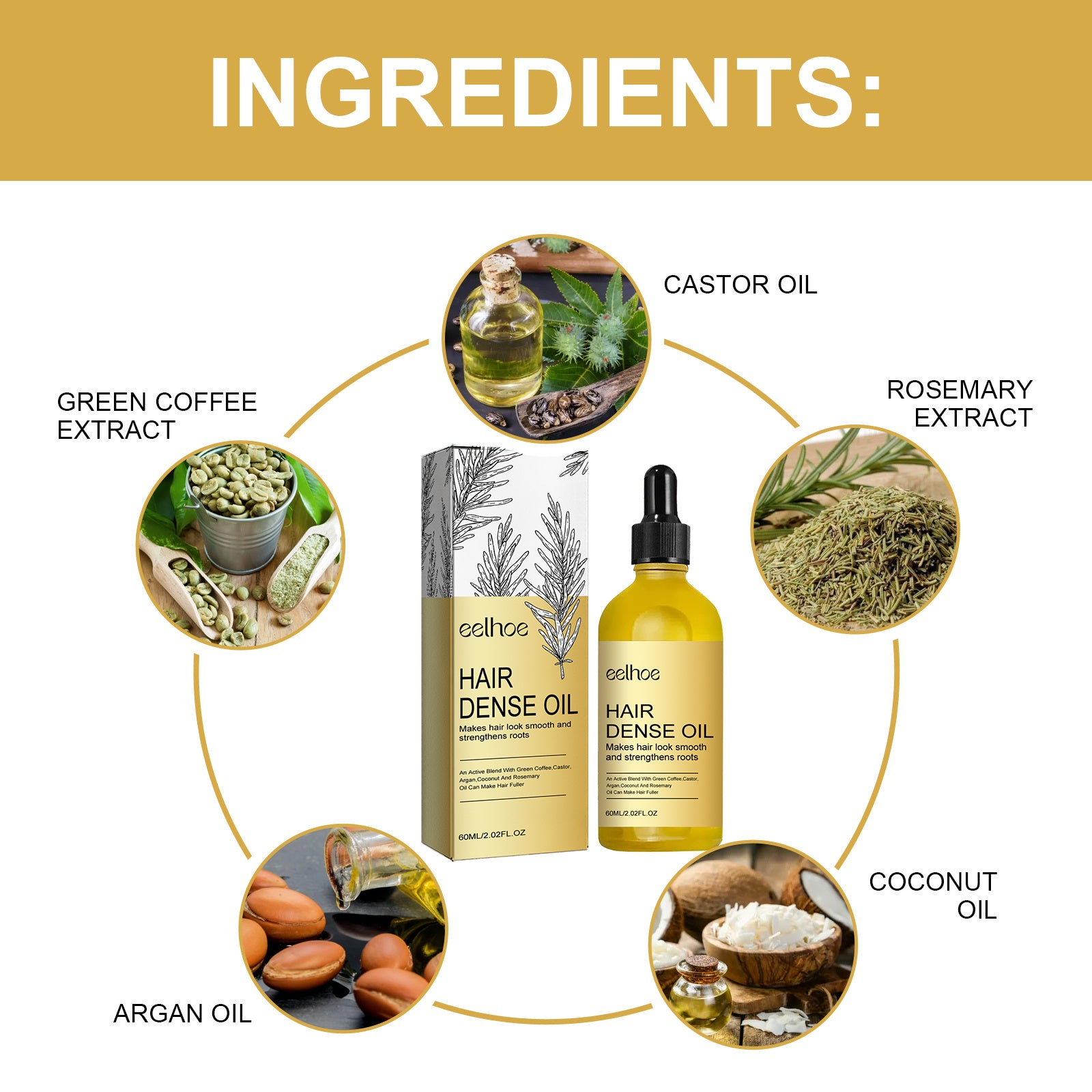 EELHOE Rosemary Hair Treatment Oil Scalp Cleansing Conditioning Volumizing Smoothing Repair Dry Frizzy Hair Conditioning Hair Treatment Oil Health Beauty CJ USa USPS Muqe https://www.cyberehub.com