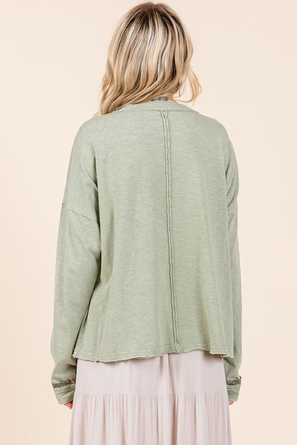 Mittoshop Mineral Wash Star Patch Long Sleeve T-Shirt Tops/Jackets/Sweaters Clothing Tops Mittoshop Ship from USA TikTok Trendsi USPS Walmart Trendsi https://www.cyberehub.com
