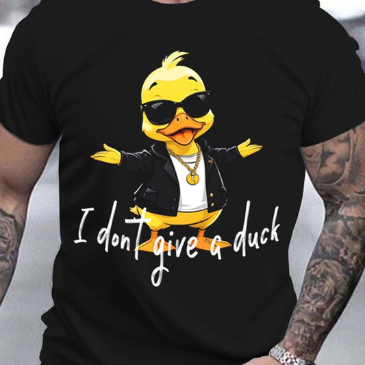 Men's Round Neck T-shirt, Printed With 'I Don't Care About Ducks' Pattern Apparel/Shirt/Graphic Shirt SNULLO https://www.cyberehub.com