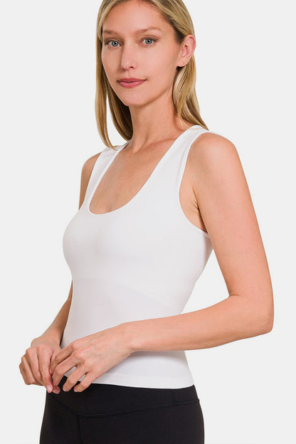 Zenana Cropped Padded Seamless Tank Apparel/Tops Ship from USA TikTok Tops Trendsi USPS Walmart Walmart Apparel Zenana Trendsi https://www.cyberehub.com