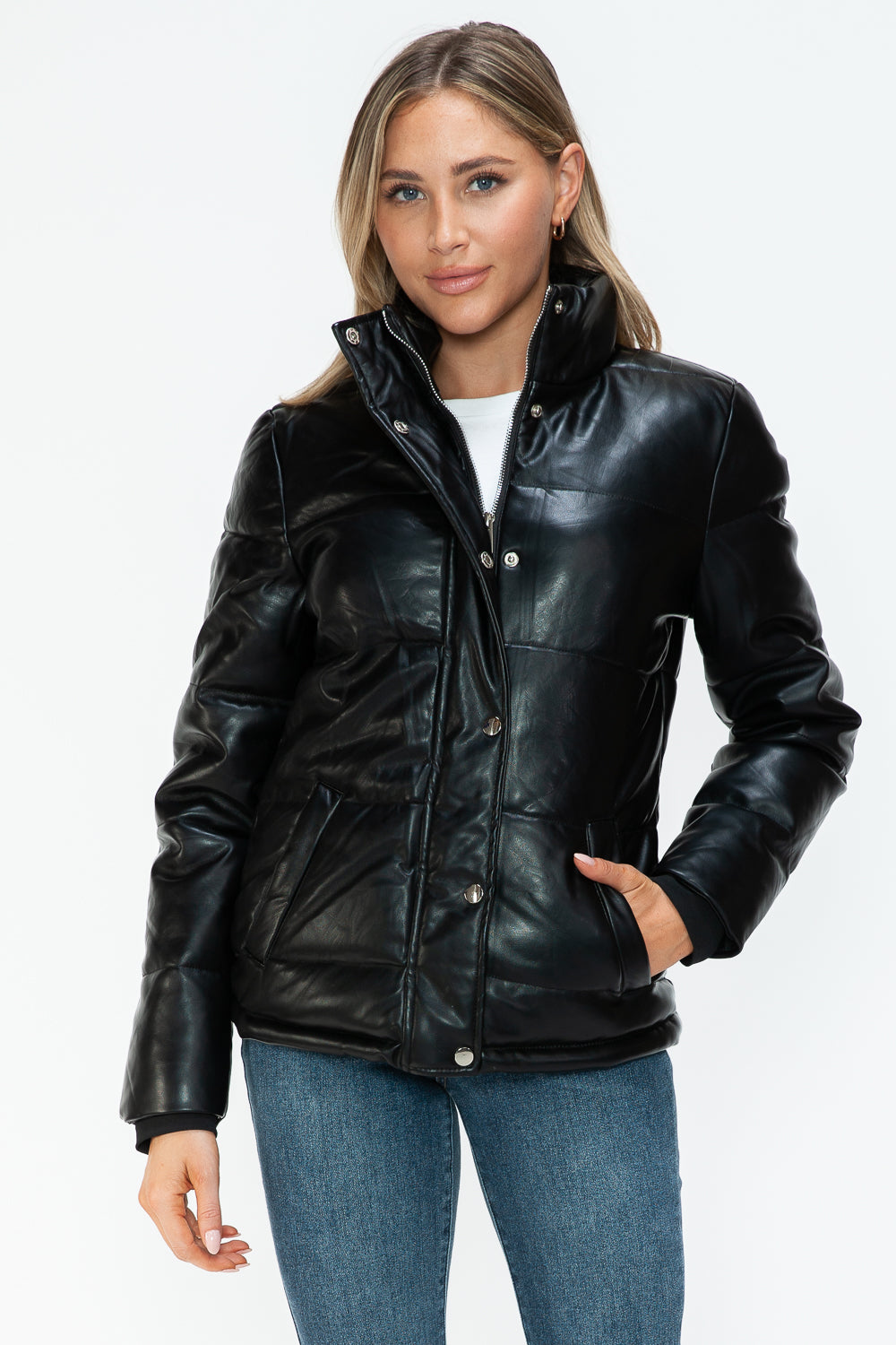 YMI Pocketed Zip Up Turtleneck Puffer Jacket Tops/Jackets/Sweaters Clothing Tops Ship from USA TikTok Trendsi USPS Walmart YMI outerwear Trendsi https://www.cyberehub.com