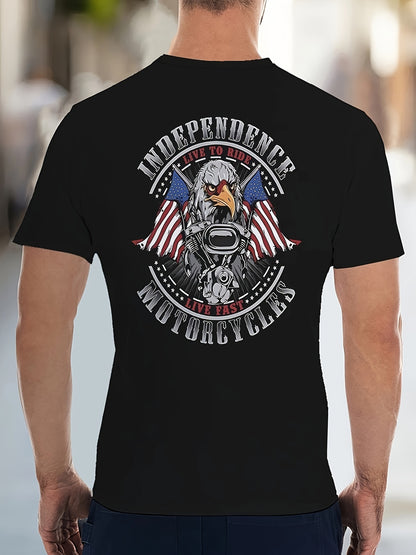 Men's Casual And Fashionable Geometric Skull Pattern T-shirt - Breathable Polyester Fiber, Round Neck, Regular Style Apparel/Shirt/Graphic Shirt SNULLO https://www.cyberehub.com