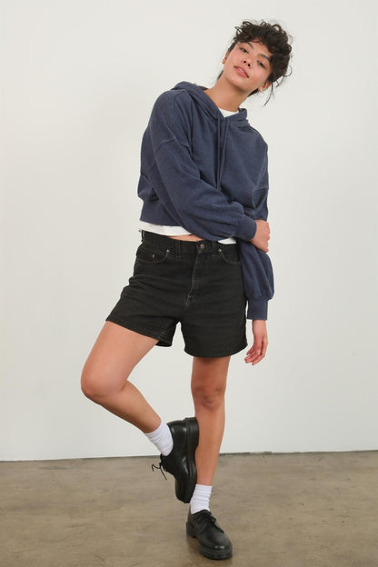 HYFVE Drop Shoulder Cropped Hoodie Tops/Jackets/Sweaters Clothing Tops HYFVE Ship from USA TikTok Trendsi USPS Walmart Trendsi https://www.cyberehub.com