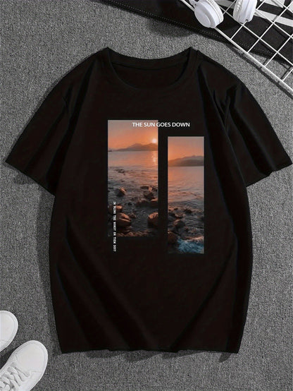 Men's Creative Casual Short Sleeved Round Neck T-shirt Apparel/Shirt/Graphic Shirt SNULLO https://www.cyberehub.com