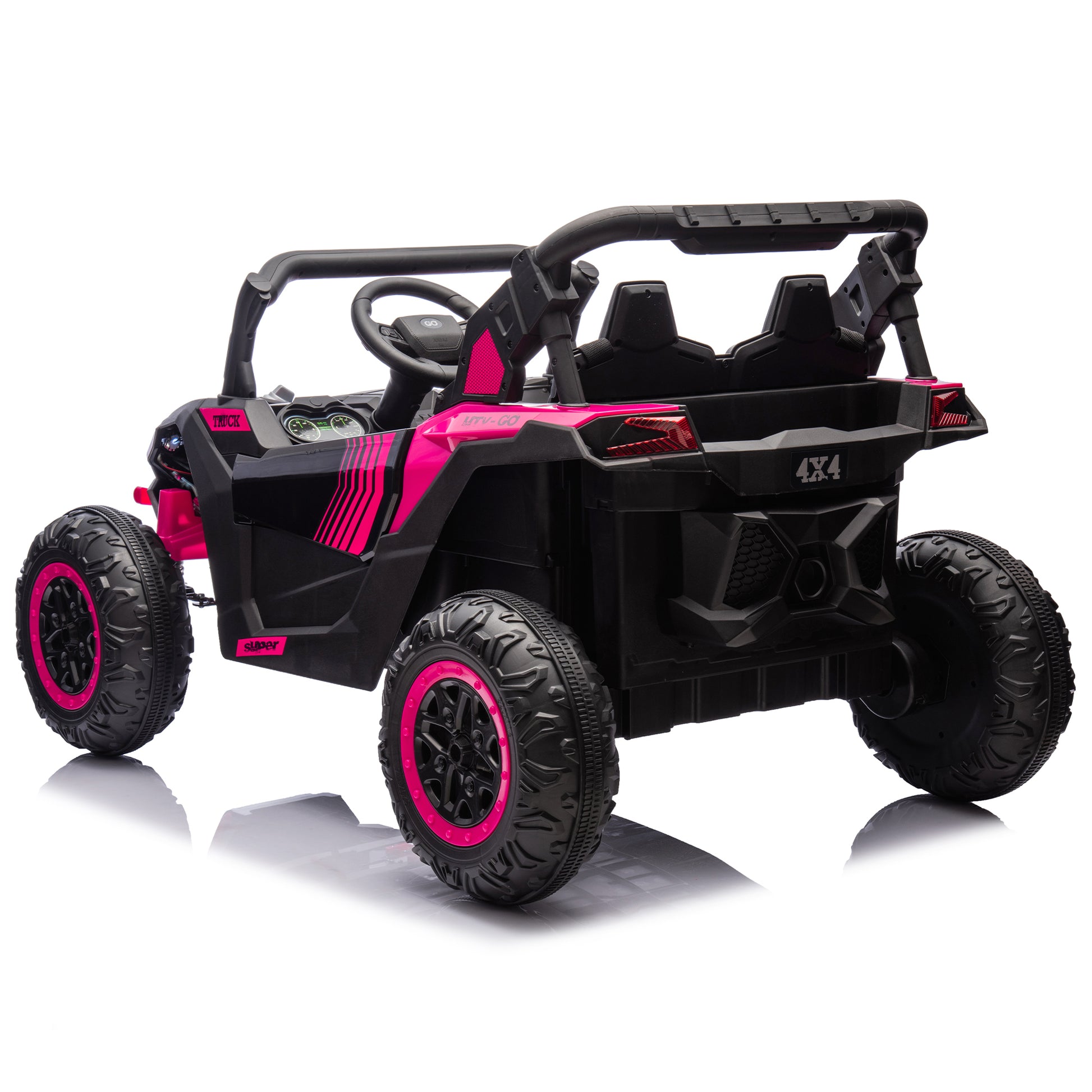 24V Two-Seater Kids Ride On UTV W/Parents Remote Control,Four-Wheel Suspension,Slow Start,Large wheel design,Anti-collision bar,Storage space,Music,USB,Bluetooth,Volume control,LED lights for Kids 3+. Giga Kids Toys Giga https://www.cyberehub.com