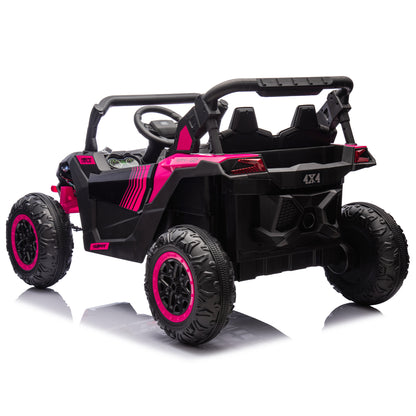 24V Two-Seater Kids Ride On UTV W/Parents Remote Control,Four-Wheel Suspension,Slow Start,Large wheel design,Anti-collision bar,Storage space,Music,USB,Bluetooth,Volume control,LED lights for Kids 3+. Giga Kids Toys Giga https://www.cyberehub.com