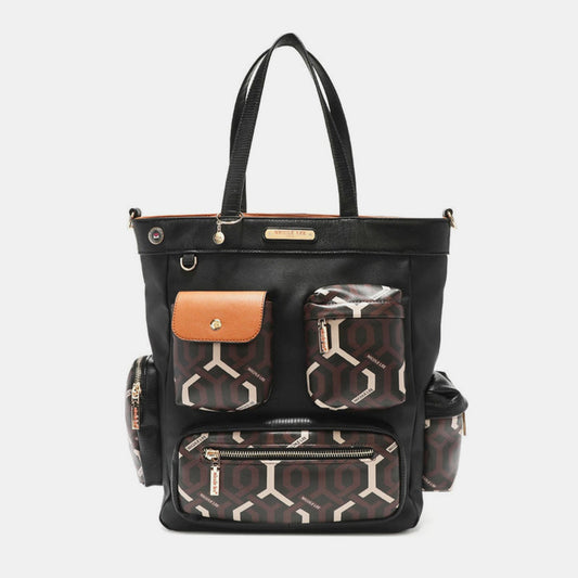 Nicole Lee USA Geometric Pattern Tote Bag Brown One Size Bag Bag Nicole Lee USA Ship from USA Women Trendsi https://www.cyberehub.com