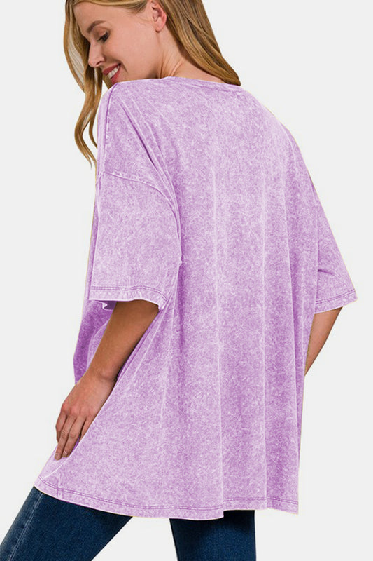 Zenana Full Size Washed Round Neck Drop Shoulder Oversized T-Shirt Apparel/Tops Out of stock Ship from USA TikTok Tops Trendsi USPS Walmart Walmart Apparel Zenana Trendsi https://www.cyberehub.com