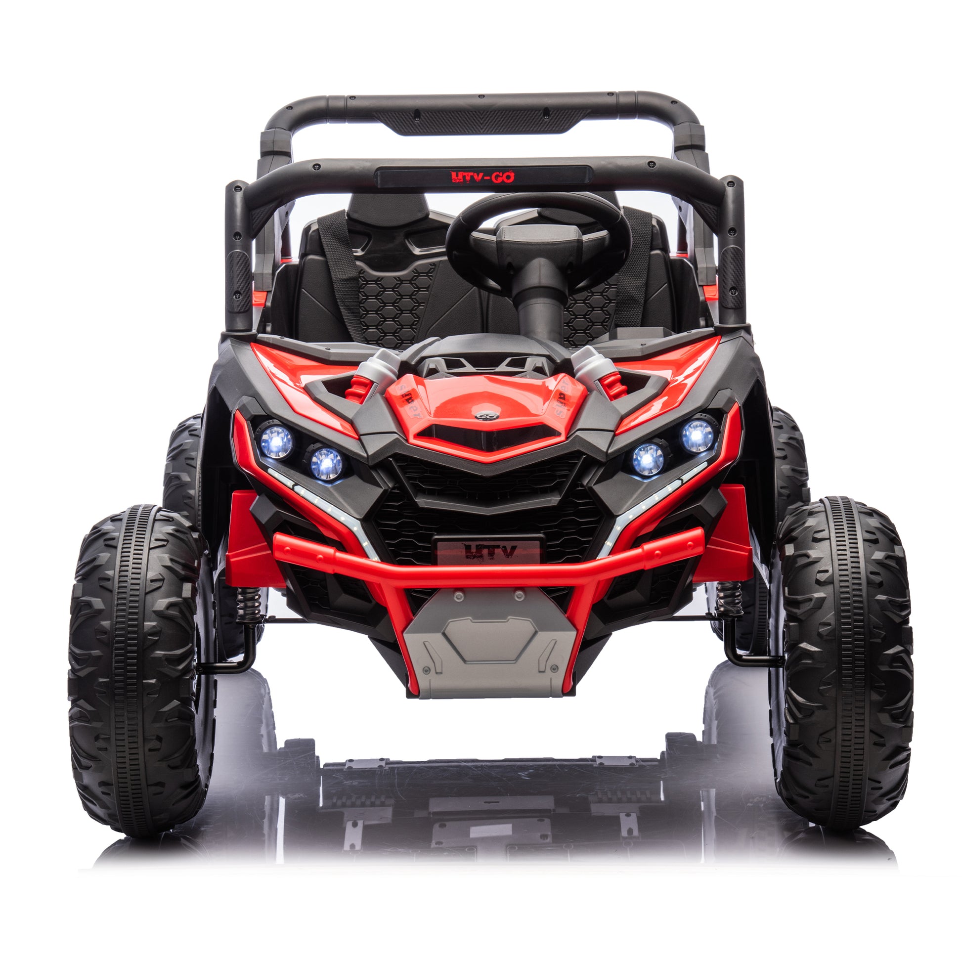 24V Two-Seater Kids Ride On UTV W/Parents Remote Control,Four-Wheel Suspension,Slow Start,Large wheel design,Anti-collision bar,Storage space,Music,USB,Bluetooth,Volume control,LED lights for Kids 3+. Giga Kids Toys Giga https://www.cyberehub.com