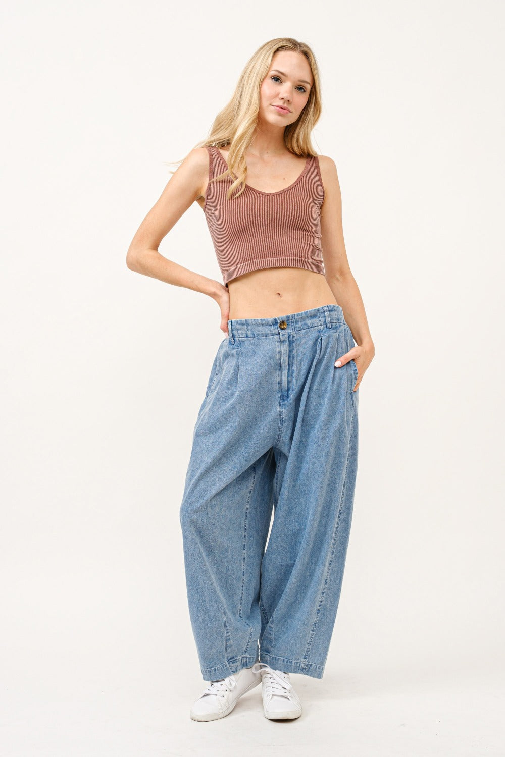 And The Why Elastic Back Pleated Baggy Jeans Bottoms And The Why Bottoms Clothing Ship from USA Women Trendsi https://www.cyberehub.com