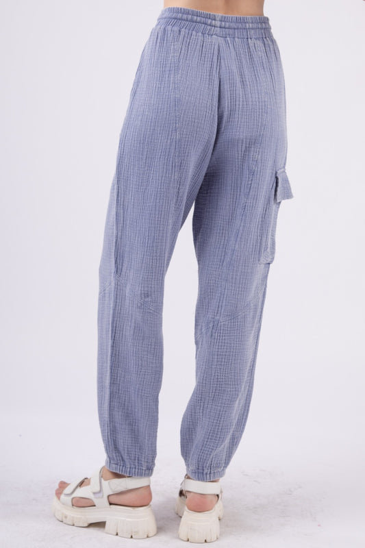 VERY J Washed Woven Crinkle Gauze Drawstring Cargo Pants Bottoms Bottoms Clothing Ship from USA VERY J Women Trendsi https://www.cyberehub.com