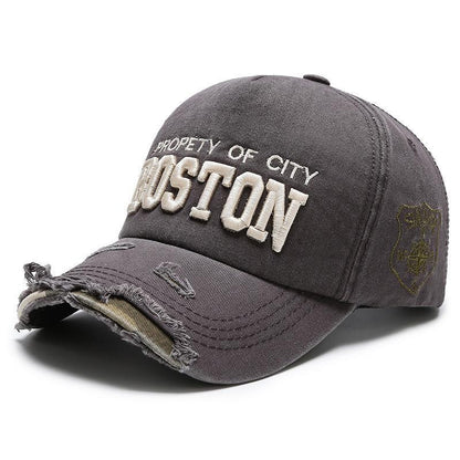 Women's Fashion Embroidered Ripped Cool Baseball Hat Gray Adjustable Apparel/Hat CJ Hat Ship From China CJ https://www.cyberehub.com