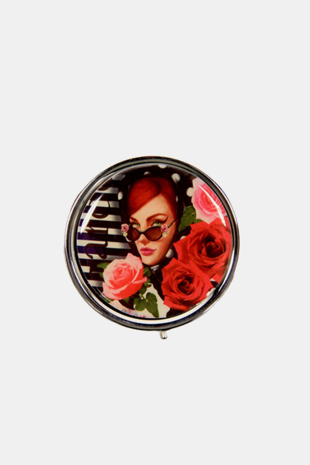 Nicole Lee USA Print Metallic Circular Large Pill Case Lady In Red One Size Nicole Lee USA Ship from USA TikTok USA Trendsi https://www.cyberehub.com
