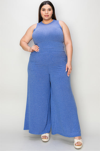 Basic Bae Full Size Ribbed Tank and Wide Leg Pants Set Apparel/Tops Basic Bae Ship from USA TikTok Tops Trendsi USPS Walmart Walmart Apparel Trendsi https://www.cyberehub.com
