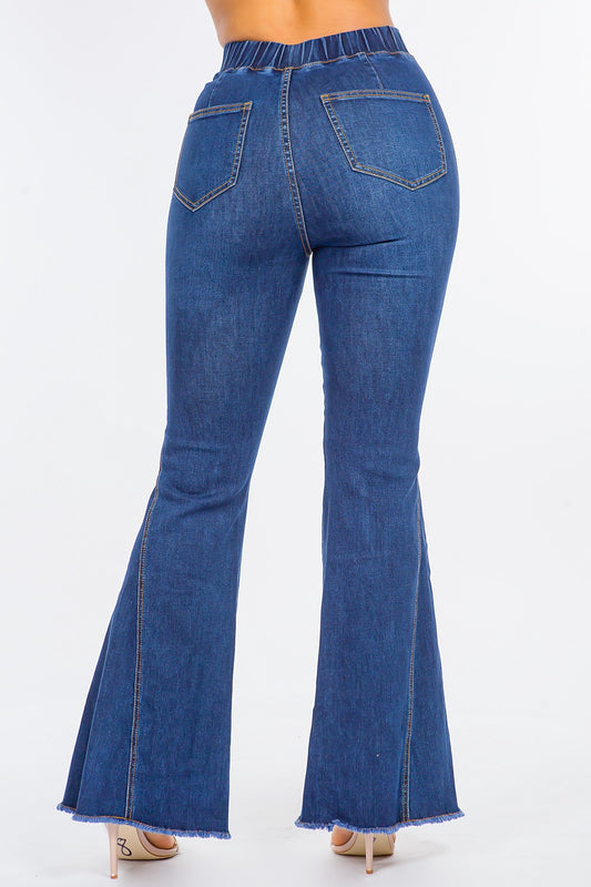 American Bazi High Waist Curvy Flare Jeans Bottoms American Bazi Bottoms Clothing Ship from USA Women Trendsi https://www.cyberehub.com