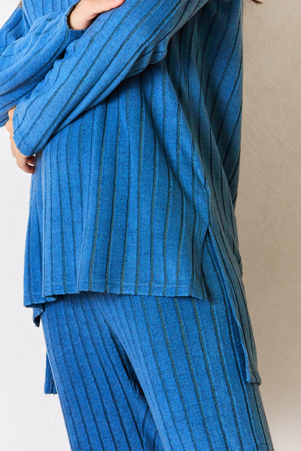 Basic Bae Full Size Ribbed Round Neck High-Low Slit Top and Pants Set Apparel/Tops Basic Bae Ship from USA TikTok Tops Trendsi USPS Walmart Walmart Apparel Trendsi https://www.cyberehub.com