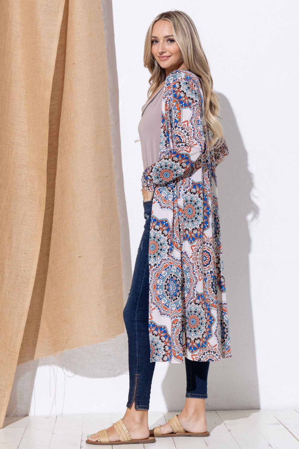 And The Why Printed Kimono Open Front Longline Cardigan Shirt And The Why Apparel Clothing Tops Ship from USA Shirts USA Women Trendsi https://www.cyberehub.com