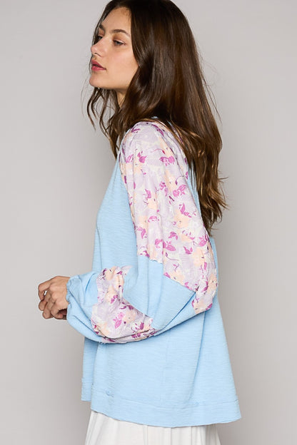 POL Round Neck Balloon Floral Long Sleeve Top Apparel/Tops POL Ship from USA TikTok Tops Trendsi USPS Walmart Walmart Apparel Trendsi https://www.cyberehub.com