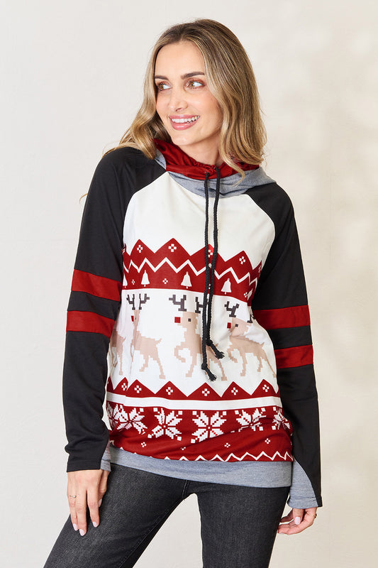 Double Take Full Size Christmas Drawstring Long Sleeve Hoodie Apparel/Tops Doorbusters Double Take Ship from USA TikTok Tops Trendsi USPS Walmart Walmart Apparel Trendsi https://www.cyberehub.com
