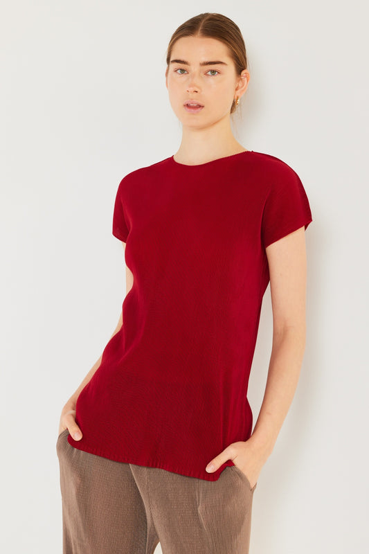 Marina West Swim Rib Pleated Cap Sleeve Top Maroon Red Apparel/Tops Marina West Swim Ship from USA TikTok Tops Trendsi USPS Walmart Walmart Apparel Trendsi https://www.cyberehub.com