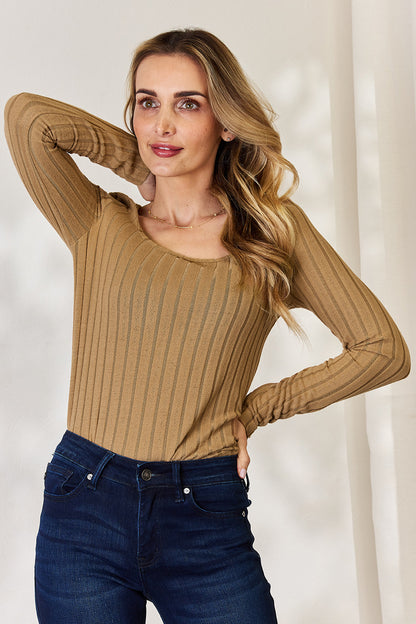Basic Bae Full Size Ribbed Long Sleeve T-Shirt Apparel/Tops Basic Bae Ship from USA TikTok Tops Trendsi USPS Walmart Walmart Apparel Trendsi https://www.cyberehub.com