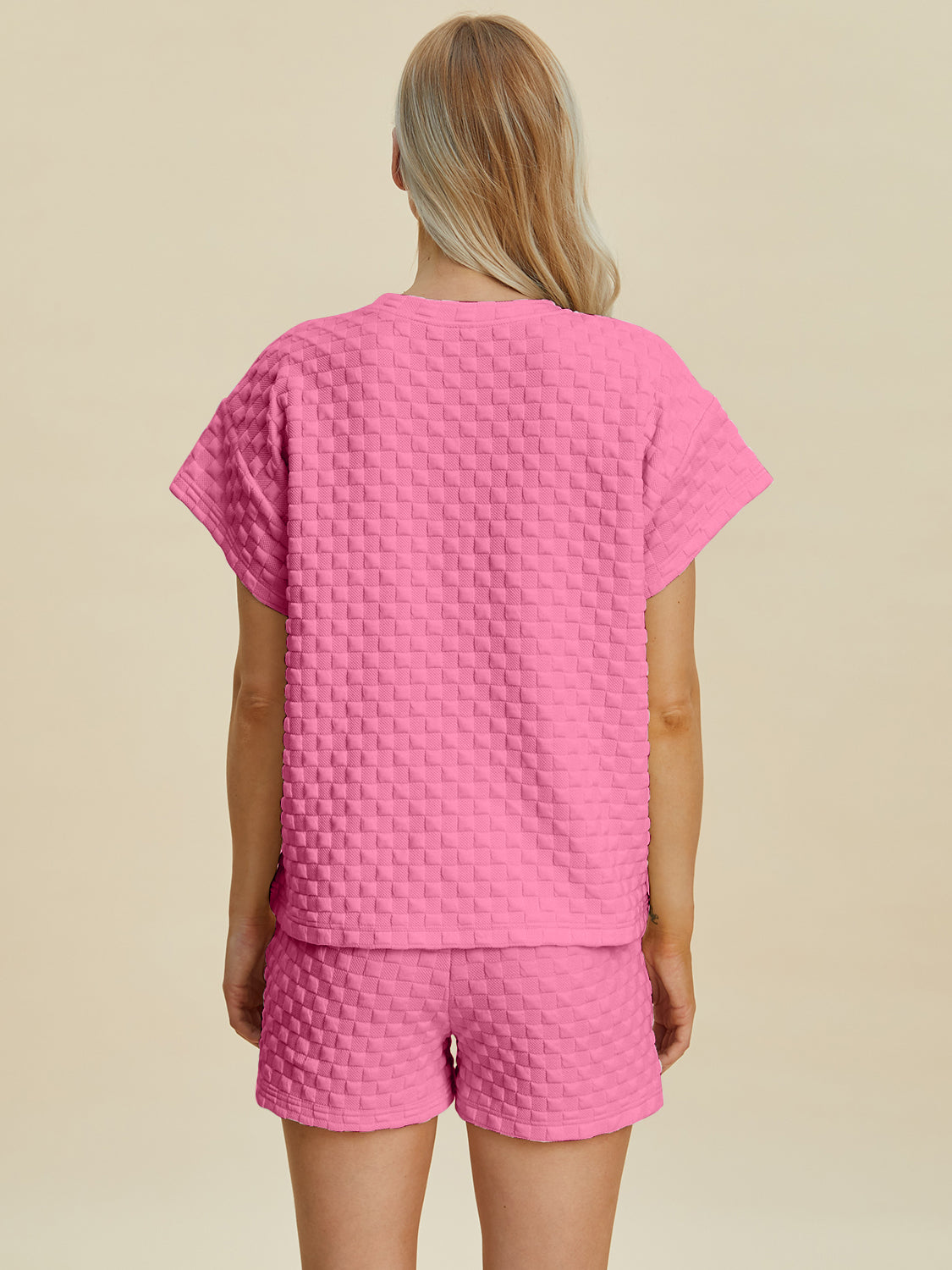 Double Take Full Size Texture T-Shirt and Shorts Set Tops/Jackets/Sweaters Clothing Tops Double Take Ship from USA TikTok Trendsi USPS Walmart Trendsi https://www.cyberehub.com