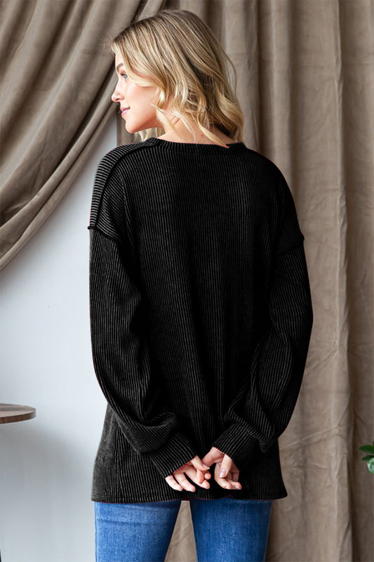 Heimish Ribbed Exposed Seam Long Sleeve T-Shirt Tops/Jackets/Sweaters Clothing Tops Heimish Ship from USA TikTok Trendsi USPS Walmart Trendsi https://www.cyberehub.com