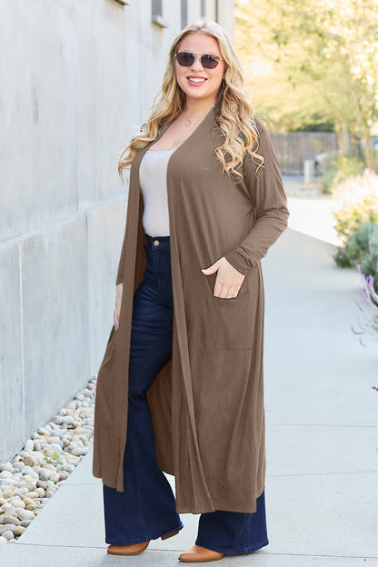 Basic Bae Full Size Open Front Long Sleeve Cover Up Apparel/Tops Basic Bae Memorial Day Sale Ship from USA TikTok Tops Trendsi USPS Walmart Walmart Apparel Trendsi https://www.cyberehub.com