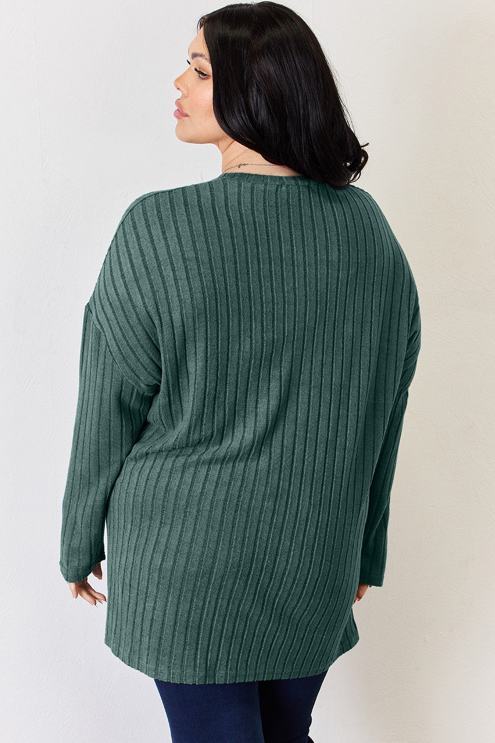 Basic Bae Full Size Ribbed Half Button Long Sleeve High-Low T-Shirt Apparel/Tops Basic Bae Ship from USA TikTok Tops Trendsi USPS Walmart Walmart Apparel Trendsi https://www.cyberehub.com