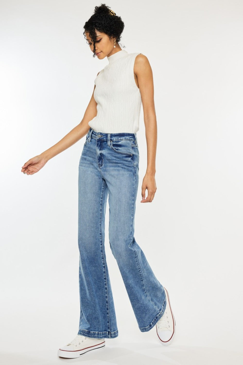 Kancan High Rise Wide Leg Jeans Bottoms Bottoms Clothing Kancan Pants Ship from USA Women Trendsi https://www.cyberehub.com