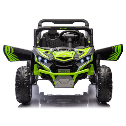 24V Two-Seater Kids Ride On UTV W/Parents Remote Control,Four-Wheel Suspension,Slow Start,Large wheel design,Anti-collision bar,Storage space,Music,USB,Bluetooth,Volume control,LED lights for Kids 3+. Giga Kids Toys Giga https://www.cyberehub.com