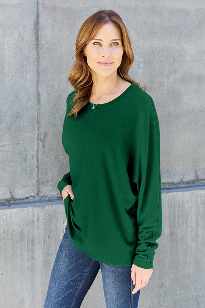 Double Take Full Size Round Neck Long Sleeve T-Shirt Apparel/Tops Double Take Outlets 2.20-3.30 Ship from USA TikTok Tops Trendsi USPS Walmart Walmart Apparel Trendsi https://www.cyberehub.com