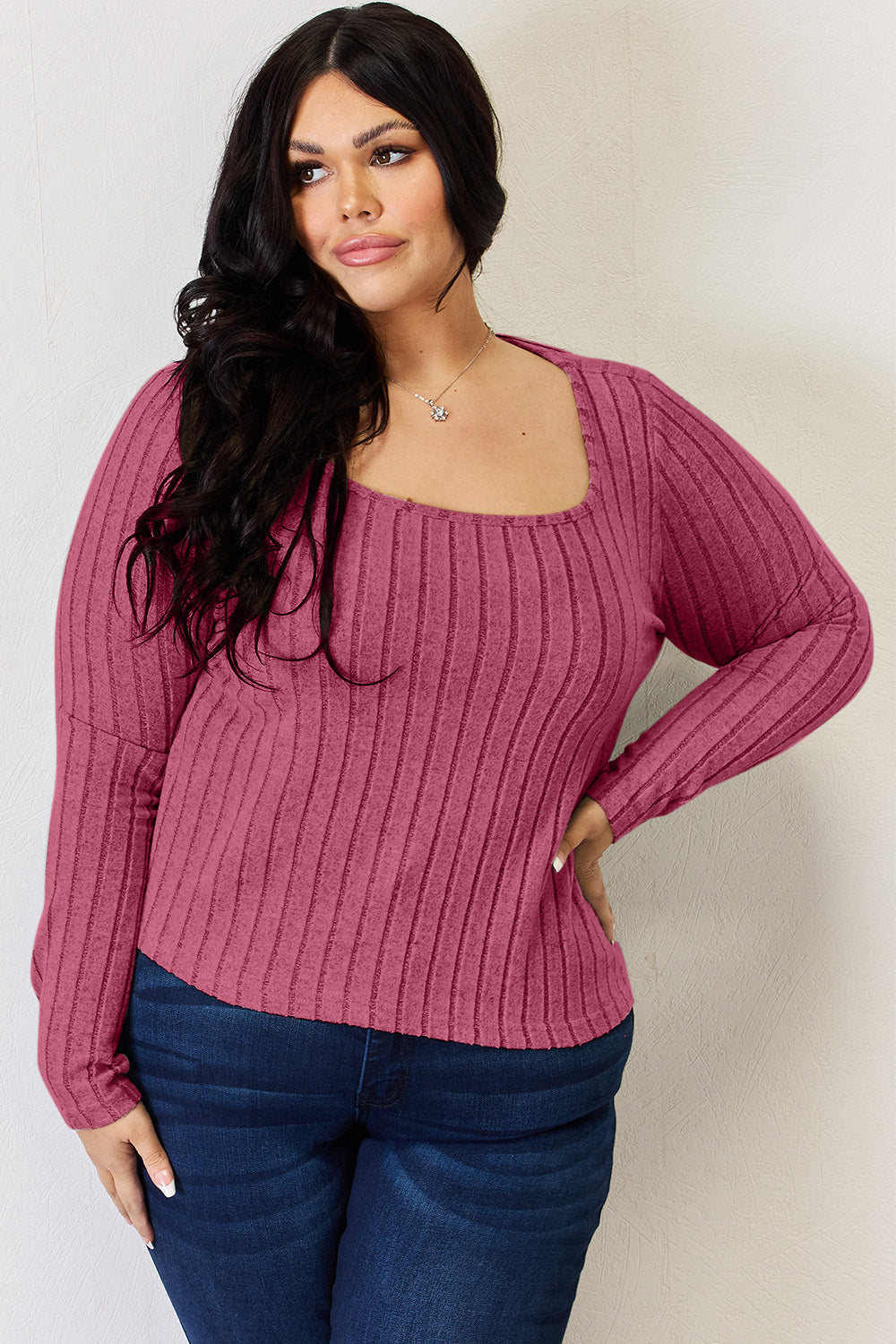 Basic Bae Full Size Ribbed Long Sleeve T-Shirt Apparel/Tops Basic Bae Ship from USA TikTok Tops Trendsi USPS Walmart Walmart Apparel Trendsi https://www.cyberehub.com