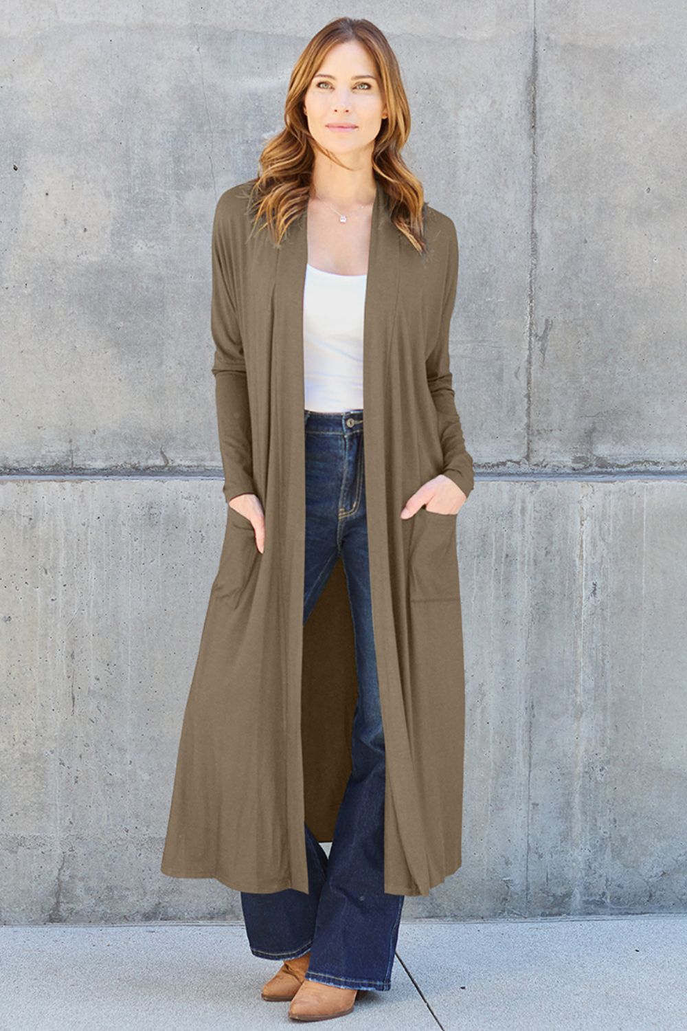 Basic Bae Full Size Open Front Long Sleeve Cover Up Brown Apparel/Tops Basic Bae Memorial Day Sale Ship from USA TikTok Tops Trendsi USPS Walmart Walmart Apparel Trendsi https://www.cyberehub.com