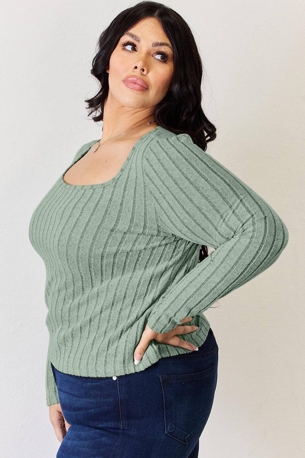 Basic Bae Full Size Ribbed Long Sleeve T-Shirt Apparel/Tops Basic Bae Ship from USA TikTok Tops Trendsi USPS Walmart Walmart Apparel Trendsi https://www.cyberehub.com