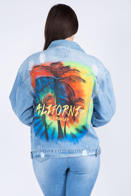 American Bazi Full Size Painted Back Distressed Denim Jacket Apparel/Tops American Bazi Ship from USA TikTok Tops Trendsi USPS Walmart Walmart Apparel Trendsi https://www.cyberehub.com