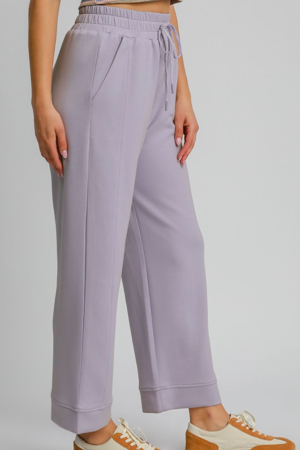 Umgee Drawstring Elastic Waist Wide Leg Pants Apparel Apparel Ship from USA TikTok Trendsi Umgee USA Trendsi https://www.cyberehub.com