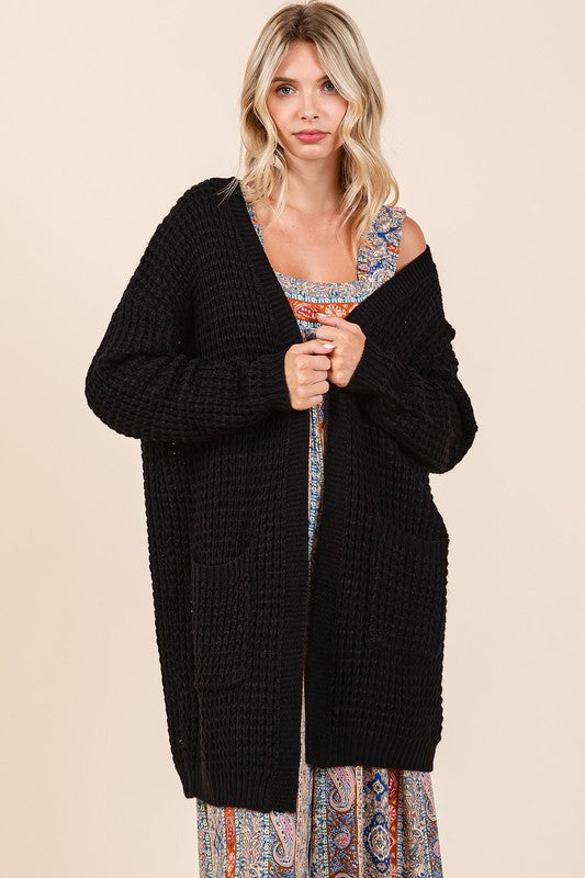 Mittoshop Open Front Long Sleeve Longline Cardigan Black Tops/Jackets/Sweaters Clothing Tops Mittoshop Ship from USA TikTok Trendsi USPS Walmart Trendsi https://www.cyberehub.com
