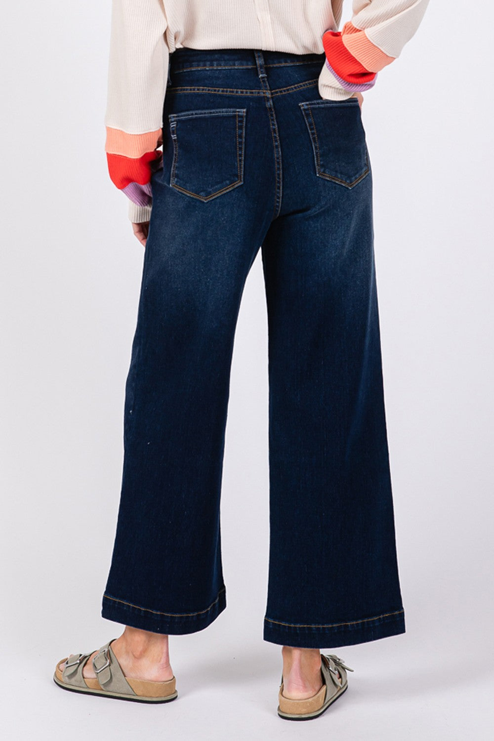 SAGE + FIG High Waist Wide Leg Jeans Bottoms Bottoms Clothing SAGE+FIG Ship from USA Women Trendsi https://www.cyberehub.com