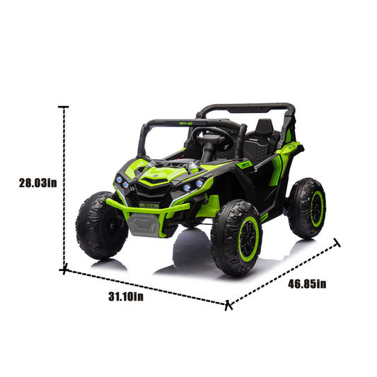 24V Two-Seater Kids Ride On UTV W/Parents Remote Control,Four-Wheel Suspension,Slow Start,Large wheel design,Anti-collision bar,Storage space,Music,USB,Bluetooth,Volume control,LED lights for Kids 3+. Giga Kids Toys Giga https://www.cyberehub.com